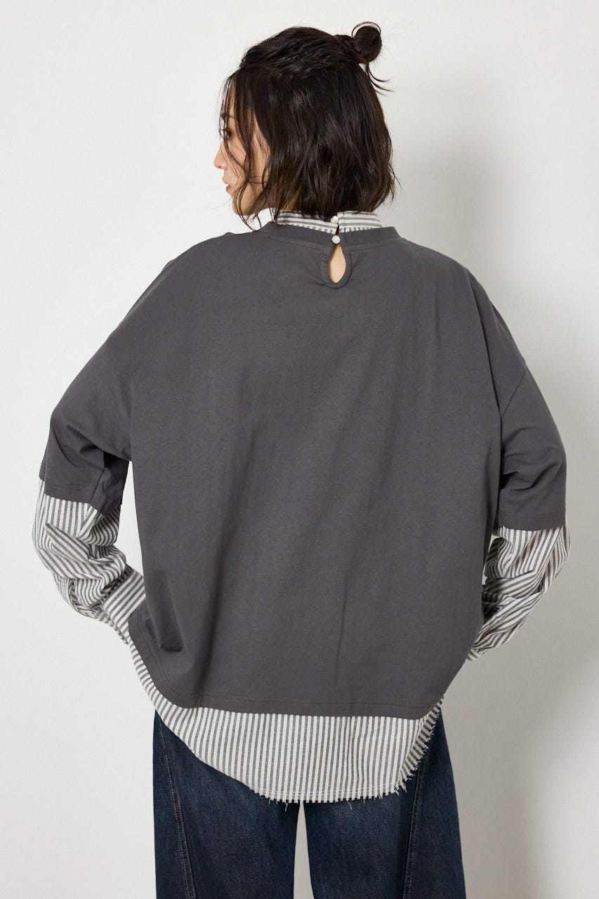 レイヤードビッグTシャツ C.GRY FREE