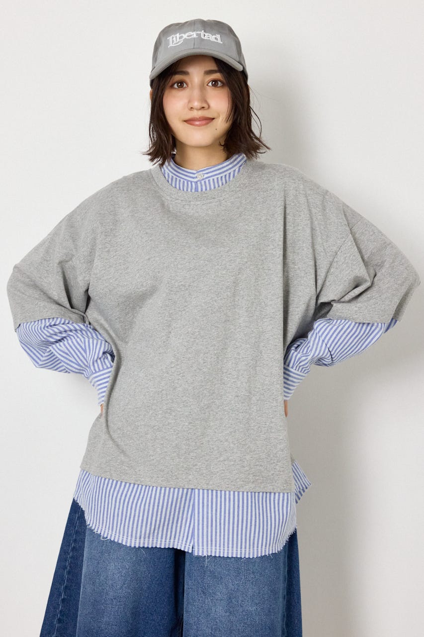 レイヤードビッグTシャツ T.GRY FREE