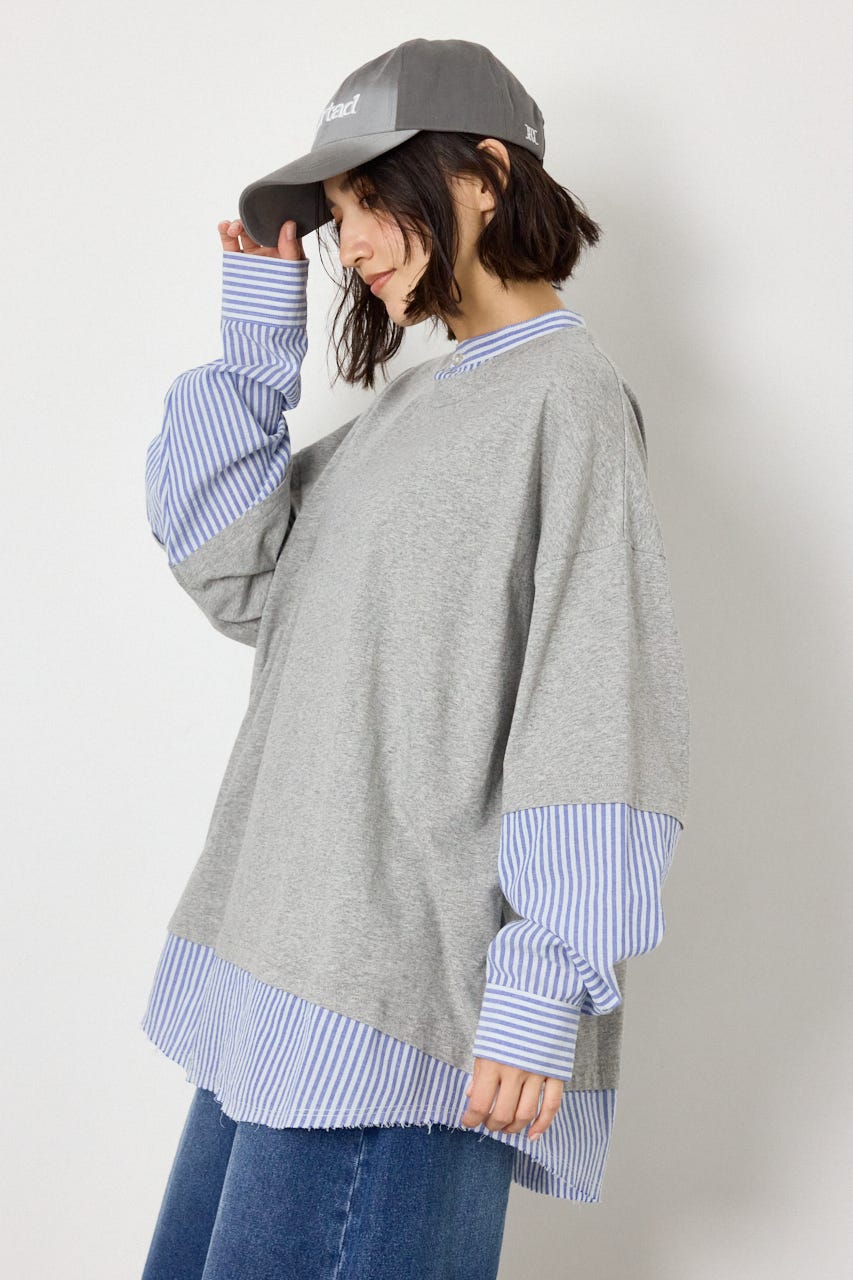 レイヤードビッグTシャツ T.GRY FREE
