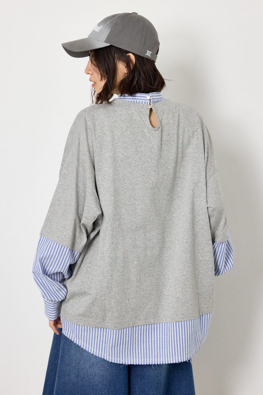 レイヤードビッグTシャツ T.GRY FREE