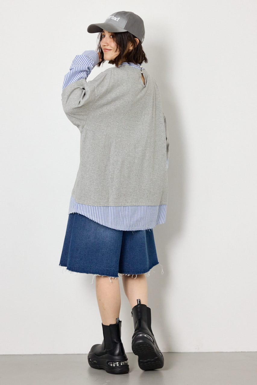 レイヤードビッグTシャツ T.GRY FREE