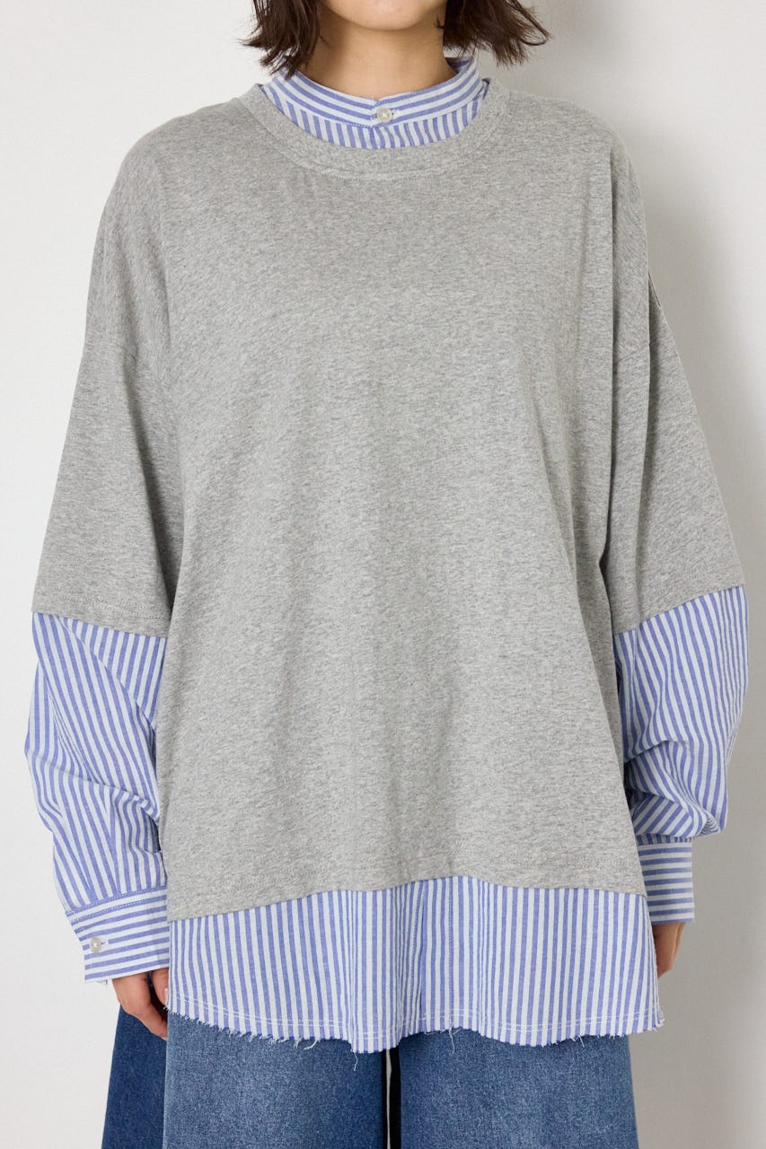 レイヤードビッグTシャツ T.GRY FREE
