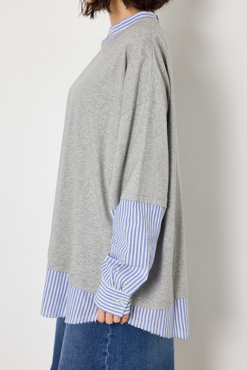 レイヤードビッグTシャツ T.GRY FREE