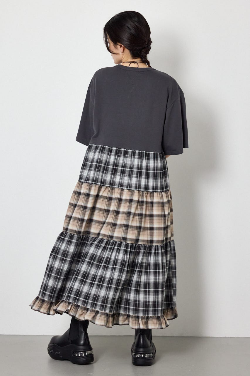 ドッキングティアードワンピース C.GRY FREE