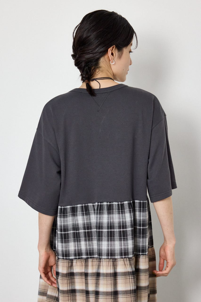 ドッキングティアードワンピース C.GRY FREE