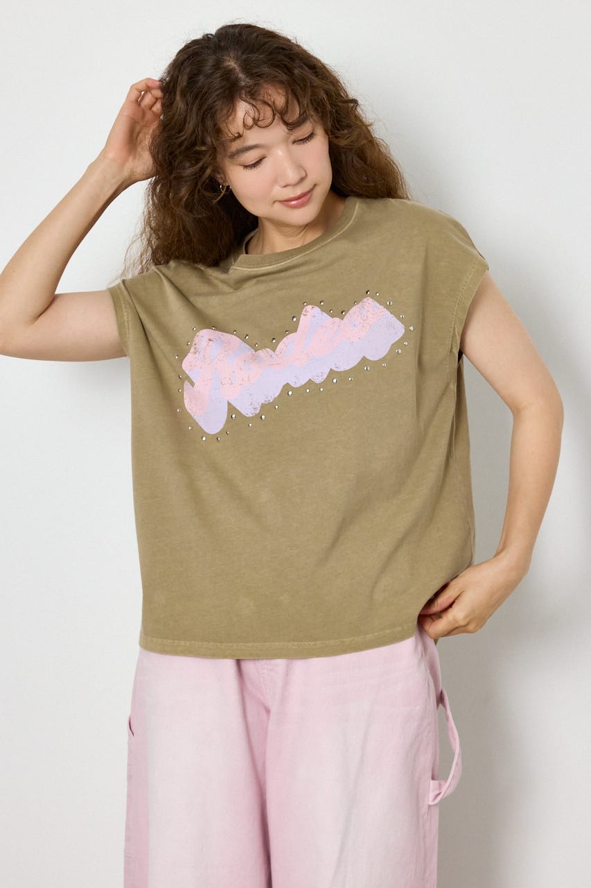 ロゴスタッズトップス BEG FREE