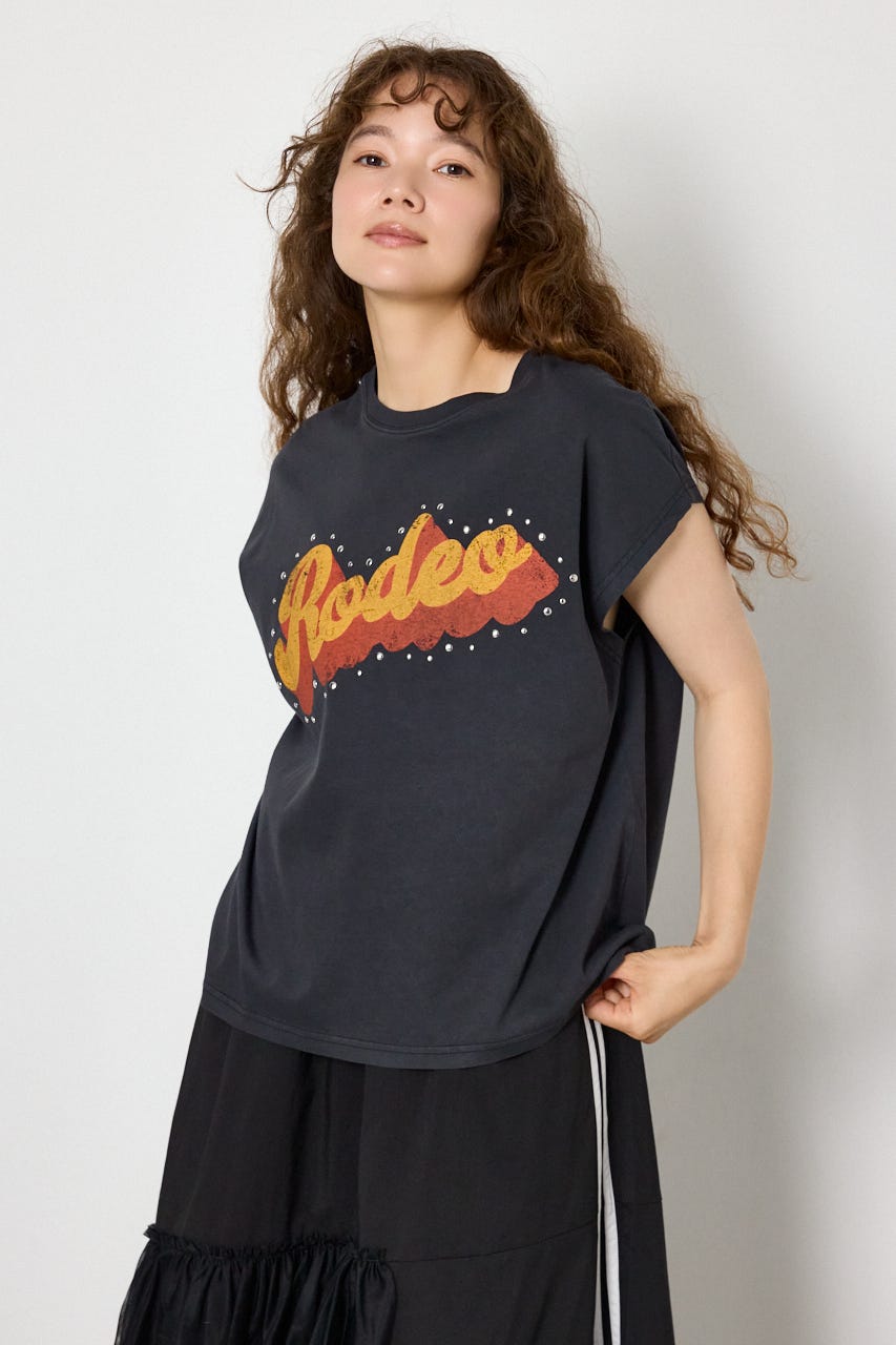 ロゴスタッズトップス BLK FREE
