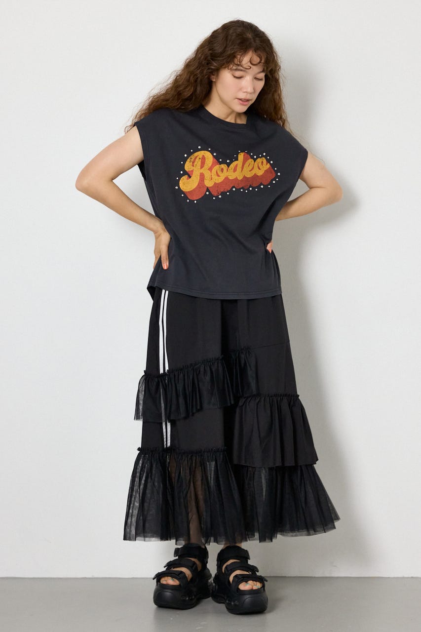 ロゴスタッズトップス BLK FREE