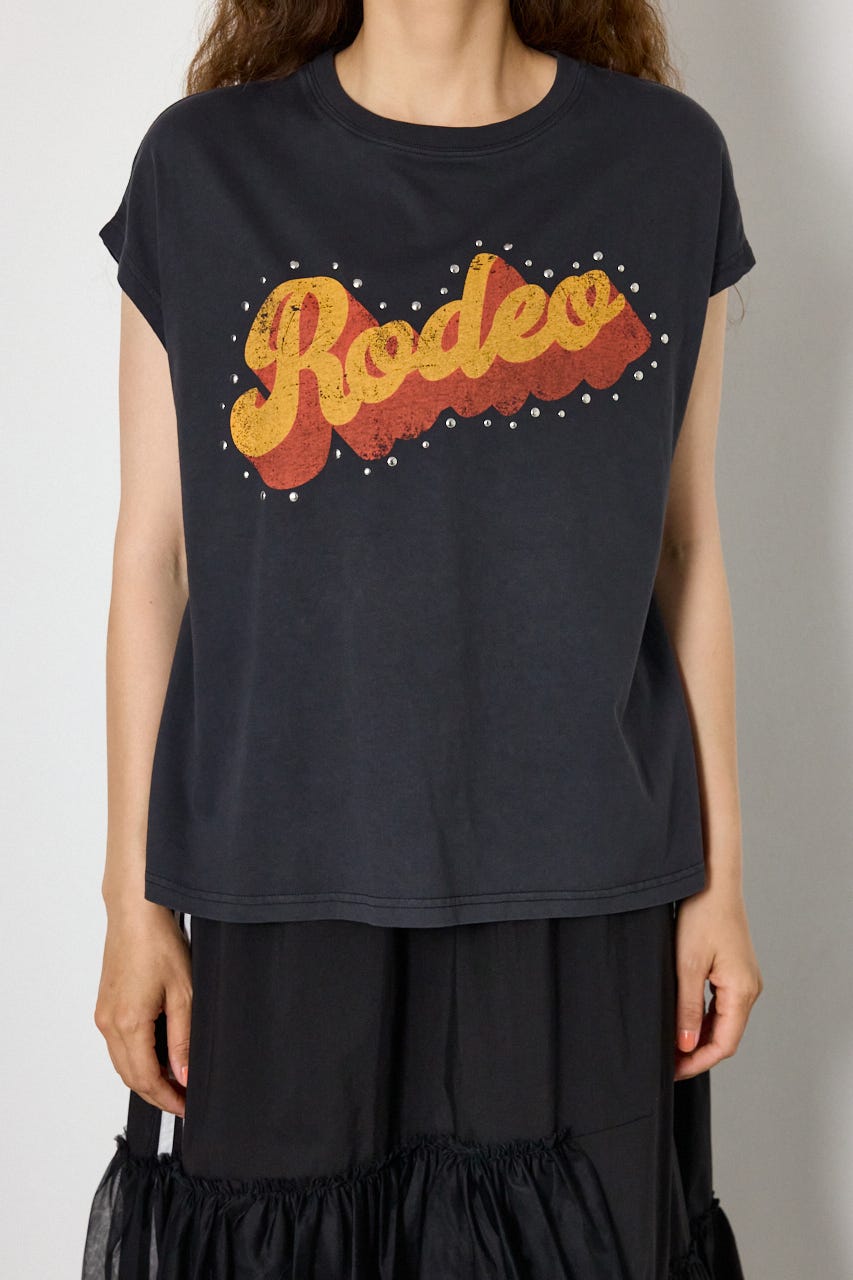 ロゴスタッズトップス BLK FREE