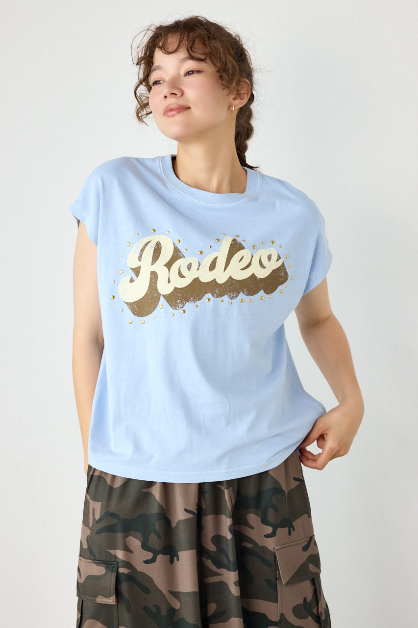 ロゴスタッズトップス BLU FREE