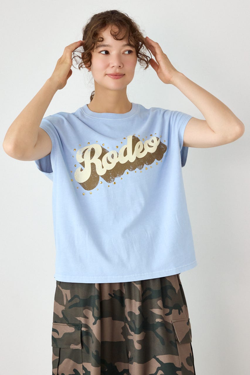 ロゴスタッズトップス BLU FREE