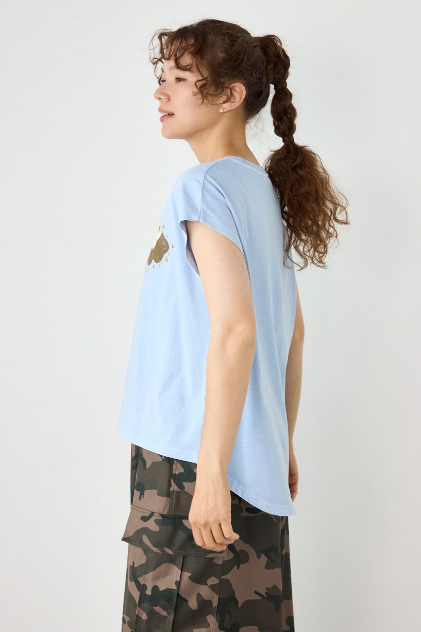 ロゴスタッズトップス BLU FREE