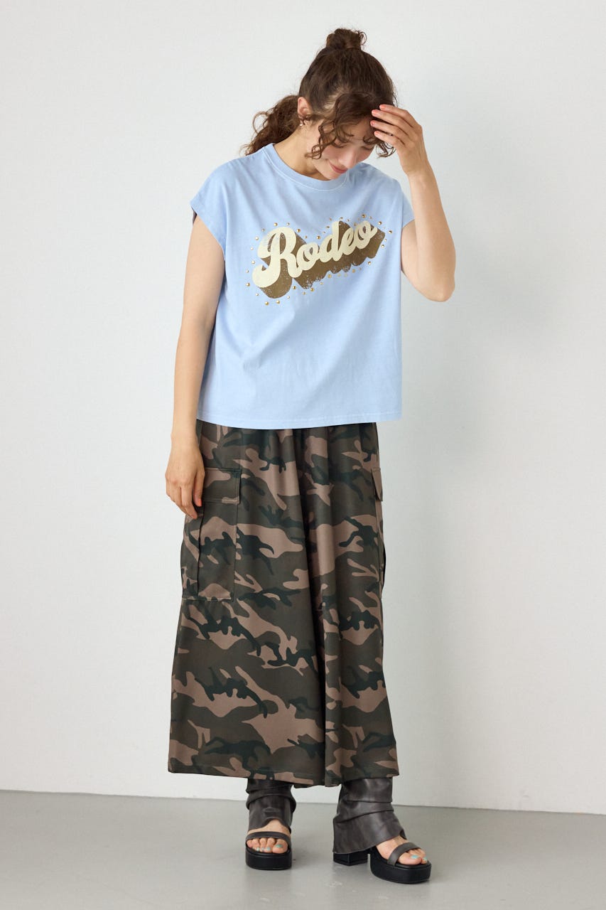 ロゴスタッズトップス BLU FREE