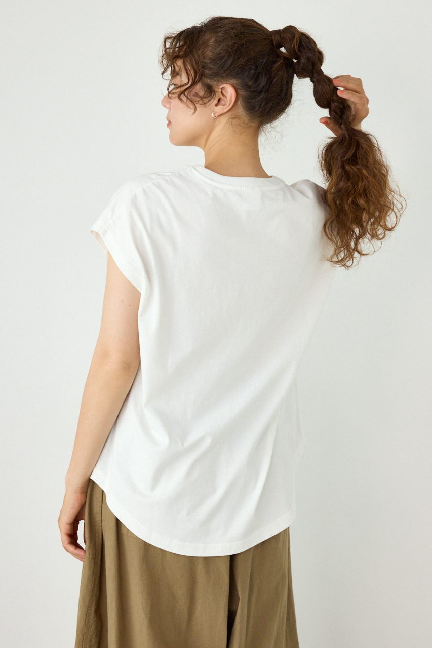 ロゴスタッズトップス O/WHT FREE