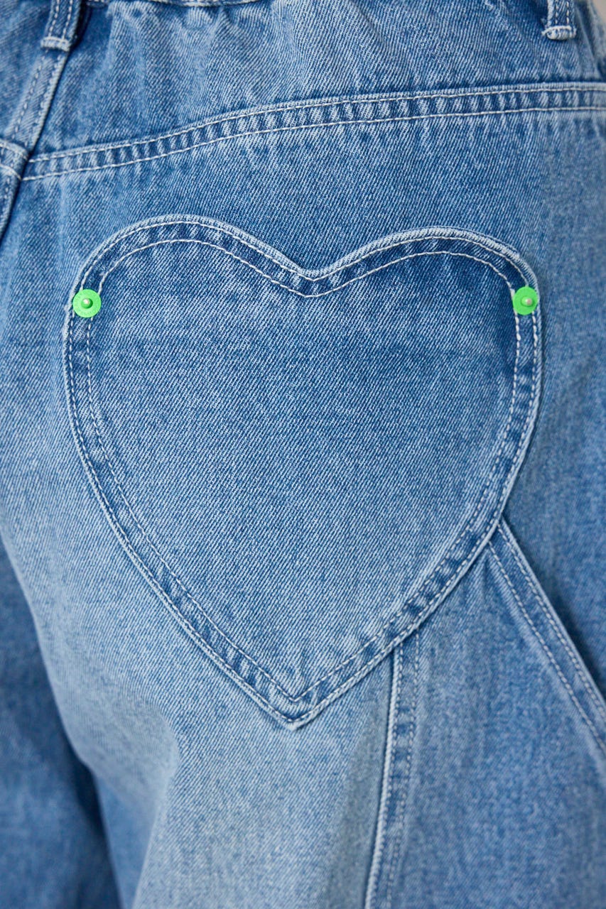 Heart Pocket ペインターカーブデニム BLU S