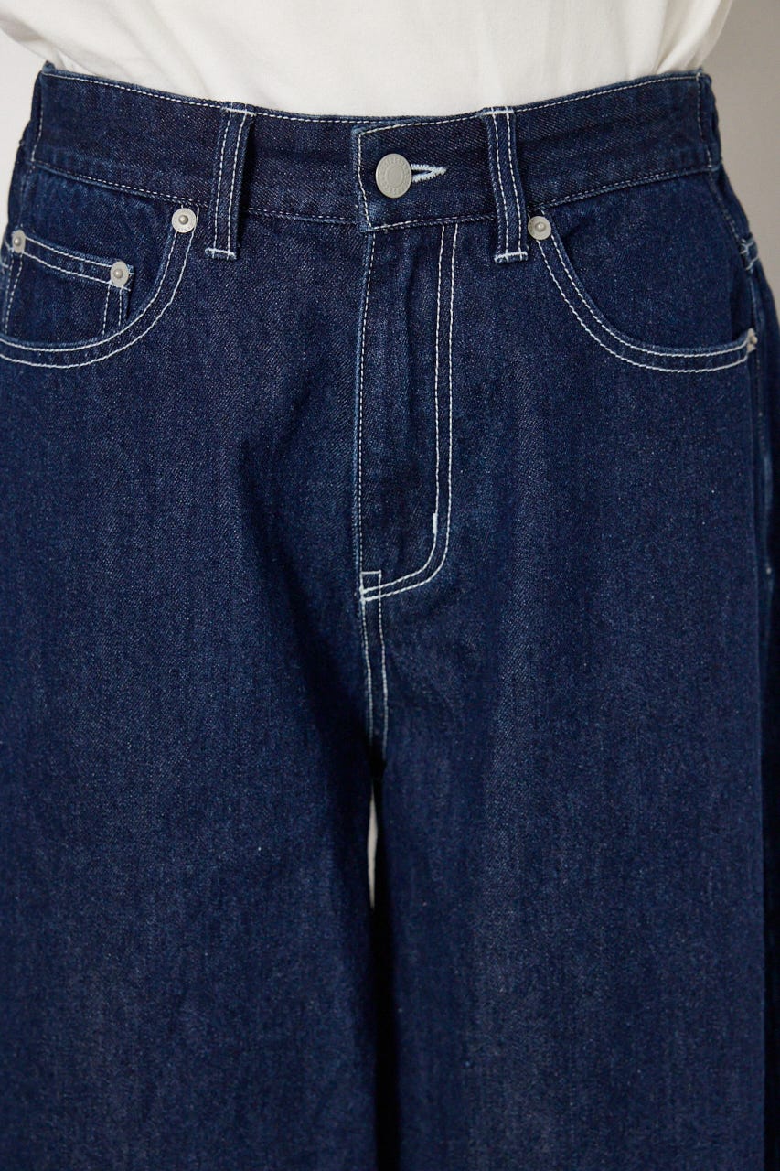セミフレアワイドバミューダパンツ One Wash M