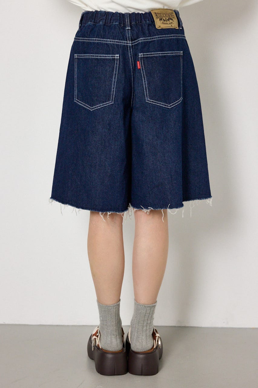 セミフレアワイドバミューダパンツ One Wash M