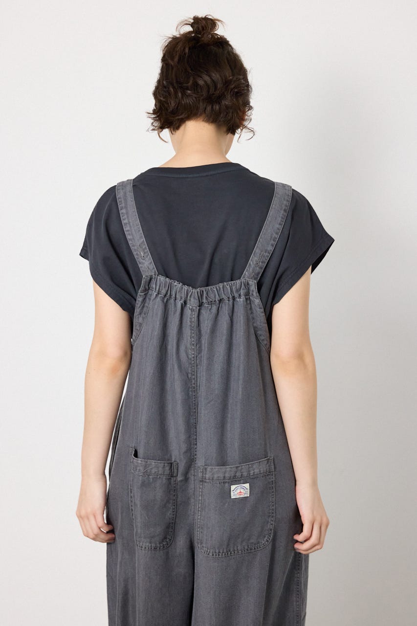 Thickness DENIMギャザーサロペット BLK FREE