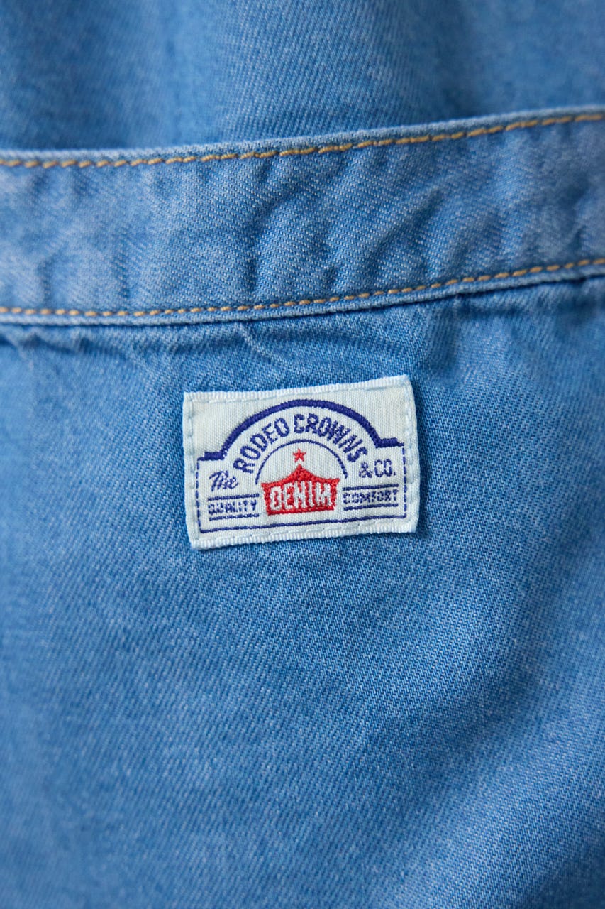 Thickness DENIMギャザーサロペット BLU FREE