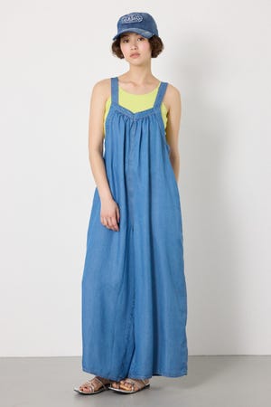 Thickness DENIMギャザーサロペット