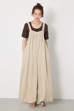 Thickness DENIMギャザーサロペット