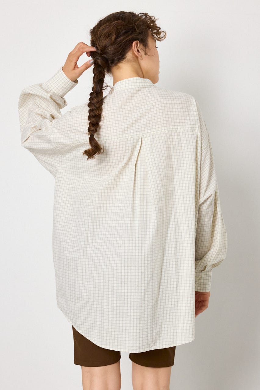 ウエストタックシャツチュニック 柄WHT FREE
