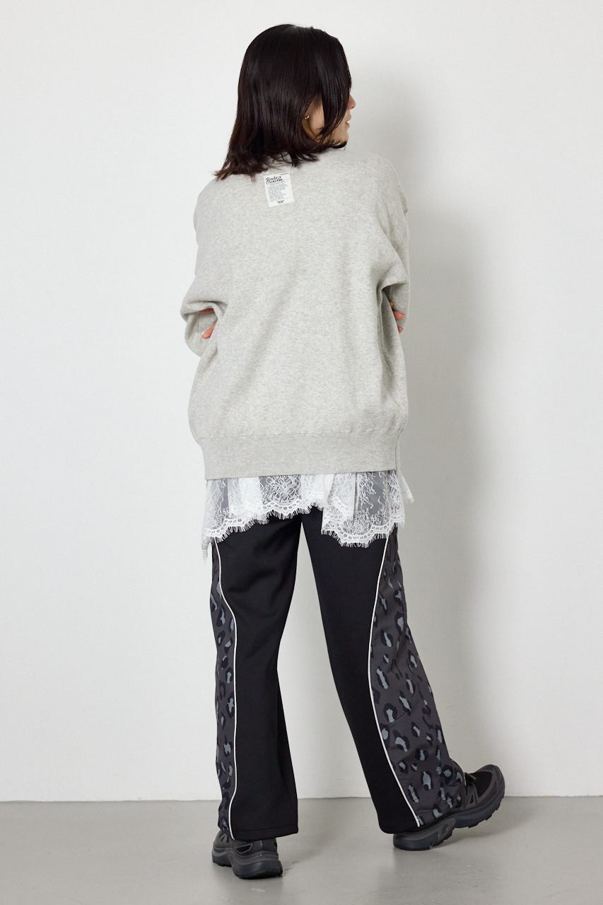 スウェットライクヘンリーニット L/T.GRY FREE