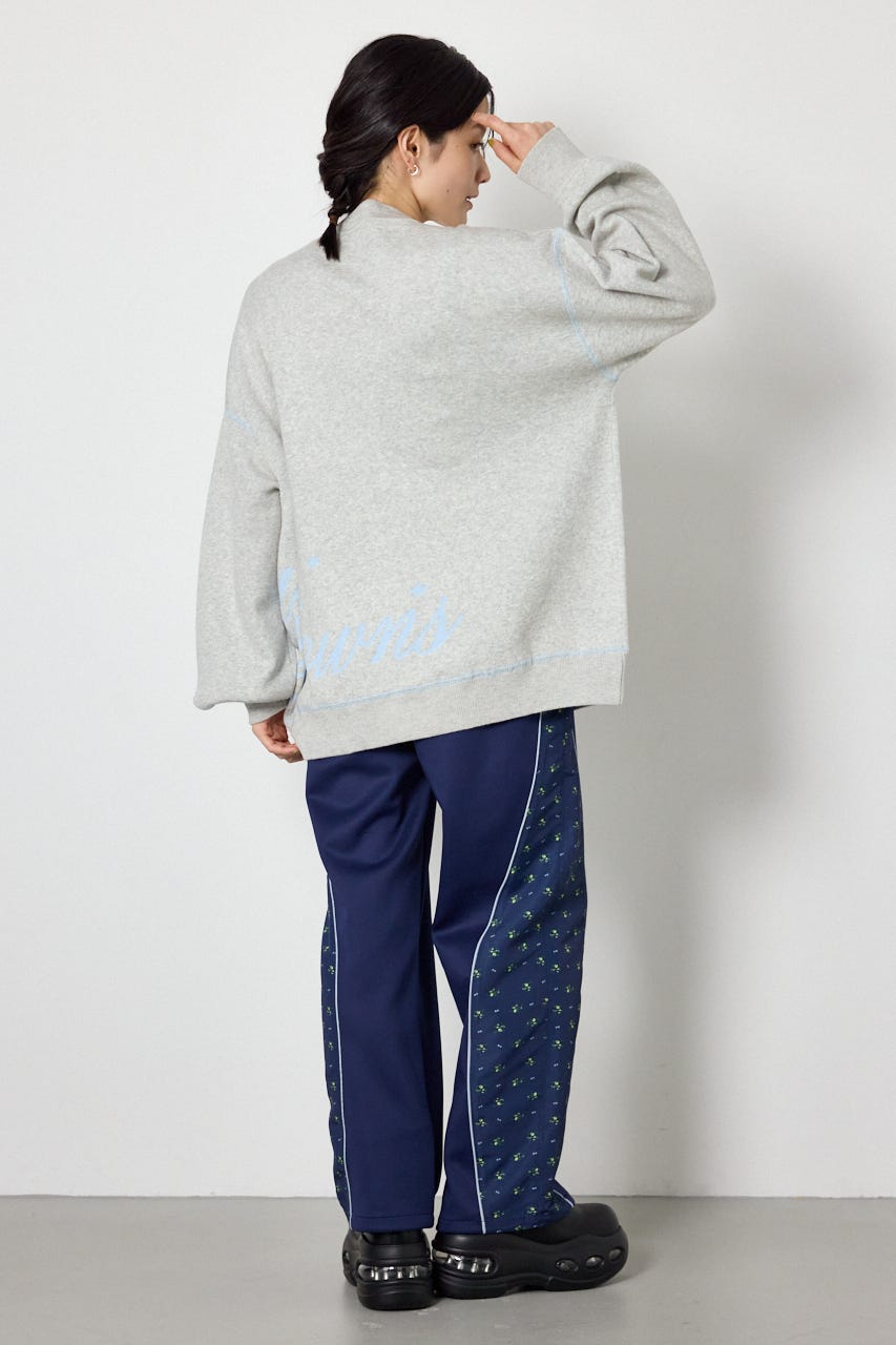 スウェットライクロゴニットカーディガン L/T.GRY FREE