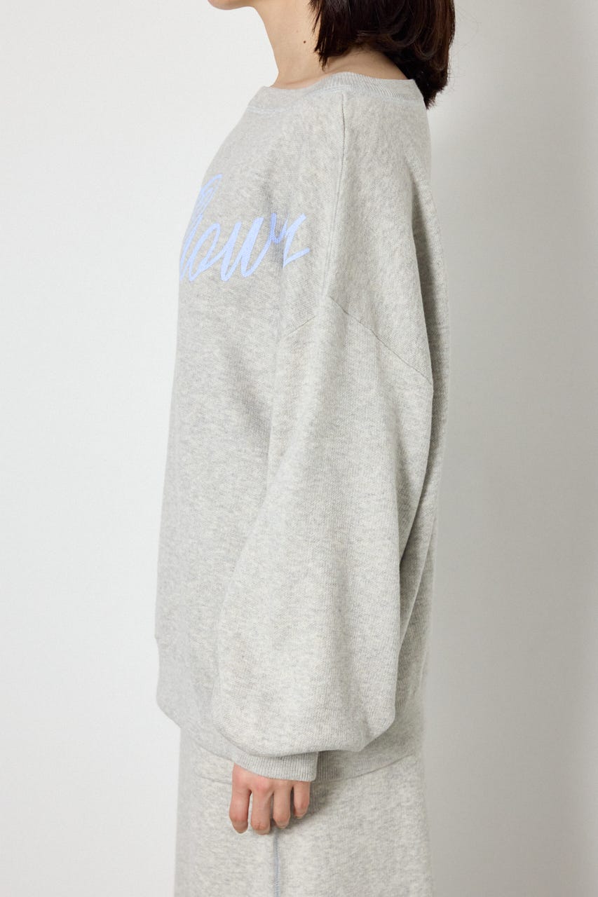 スウェットライク2wayオフショルニットトップス T.GRY FREE