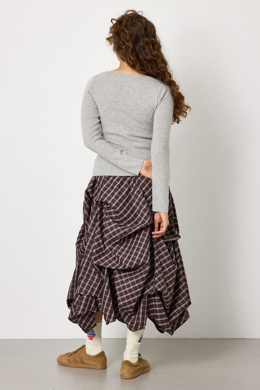 クシュクシュニットカーディガン T.GRY FREE
