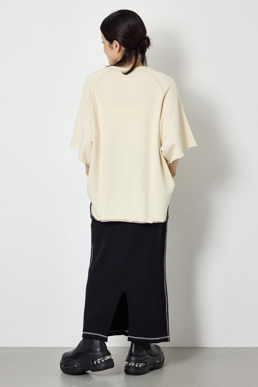 スウェットライクニットスカート BLK FREE