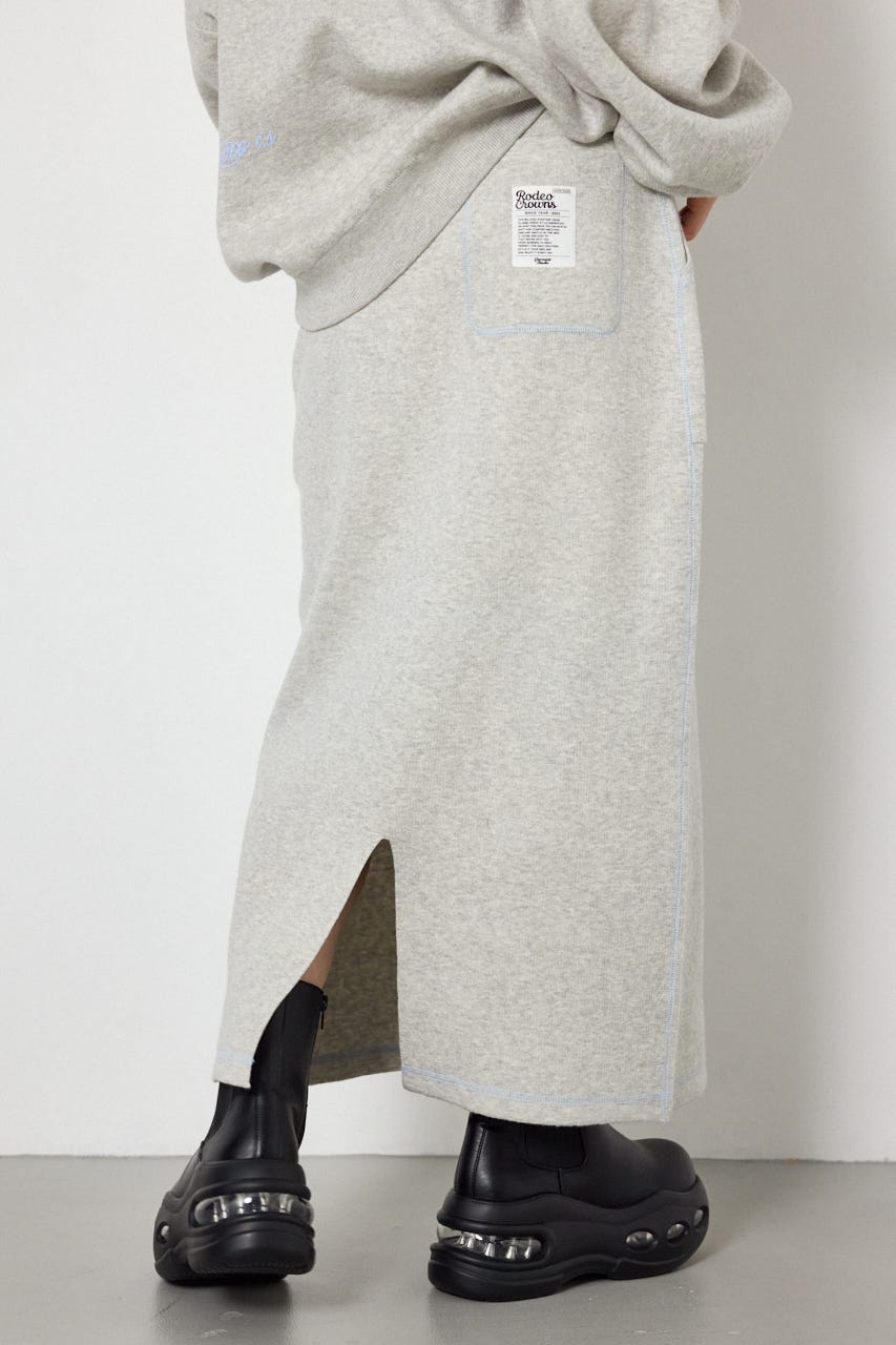 スウェットライクニットスカート L/T.GRY FREE