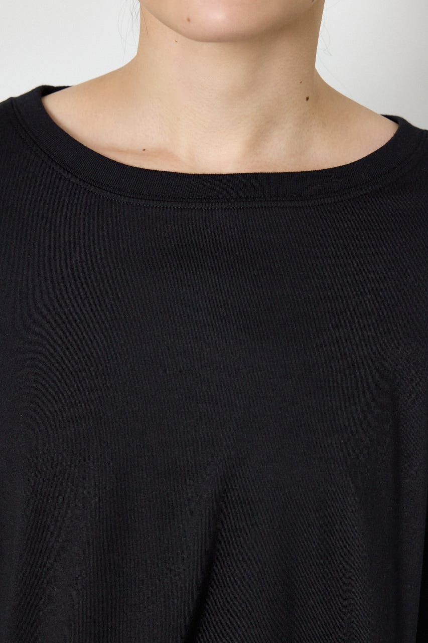 レースドッキングロングスリーブTシャツ BLK FREE