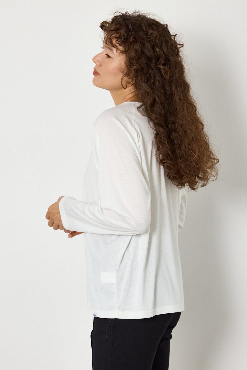 ラグランベーシックロンTEE WHT FREE