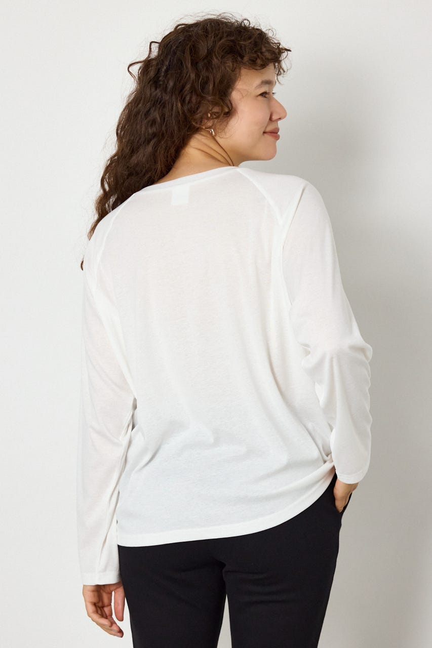 ラグランベーシックロンTEE WHT FREE