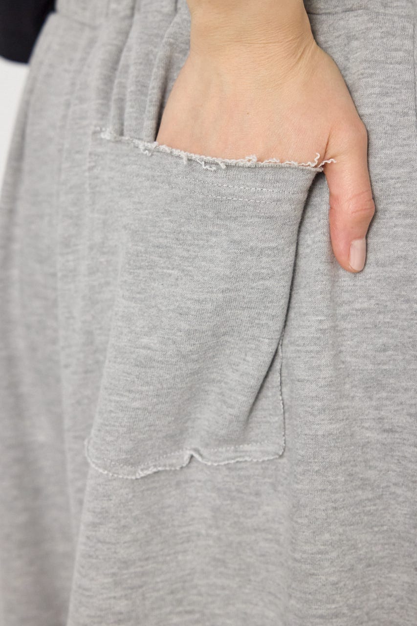 ラフステッチネームスウェットスカンツ L/T.GRY FREE