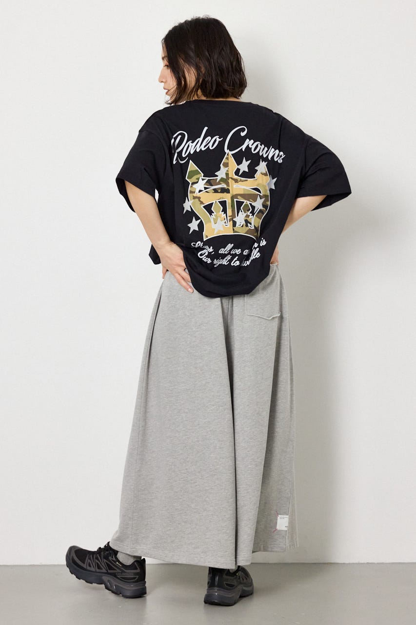 ラフステッチネームスウェットスカンツ L/T.GRY FREE