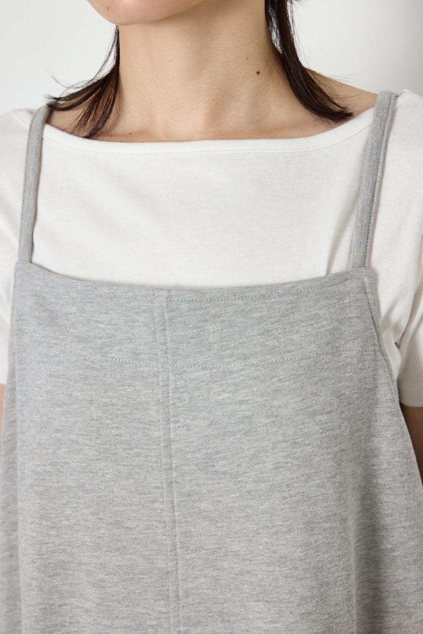ラフステッチネームスウェットワンピース T.GRY FREE