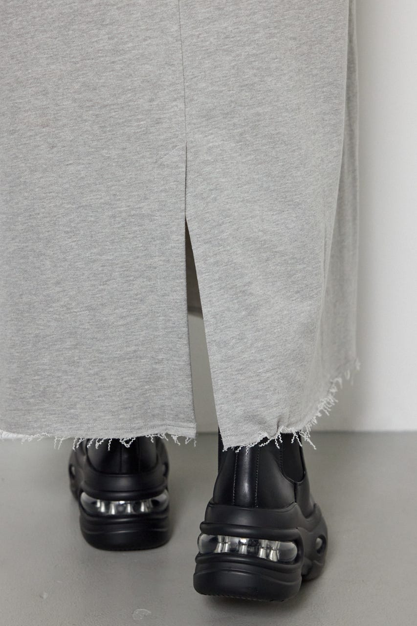 ラフステッチネームスウェットワンピース T.GRY FREE