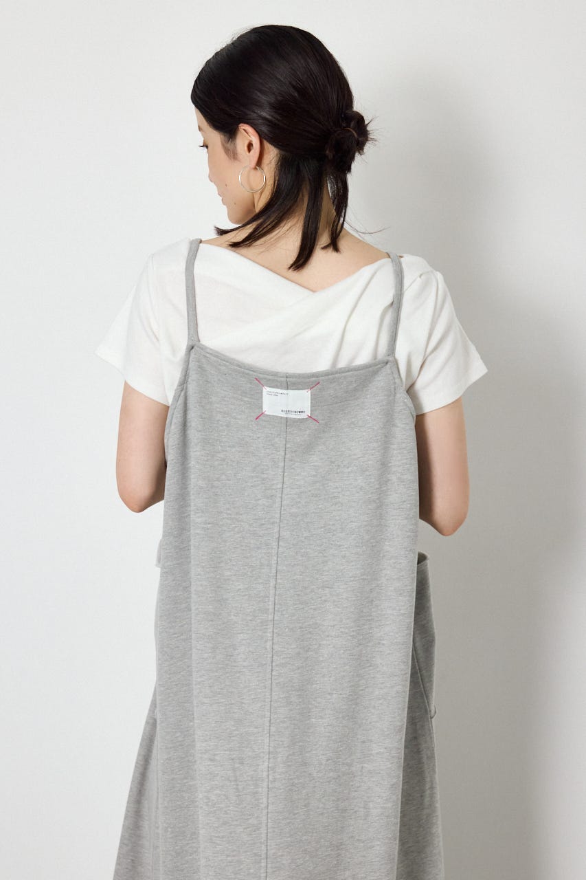 ラフステッチネームスウェットワンピース T.GRY FREE