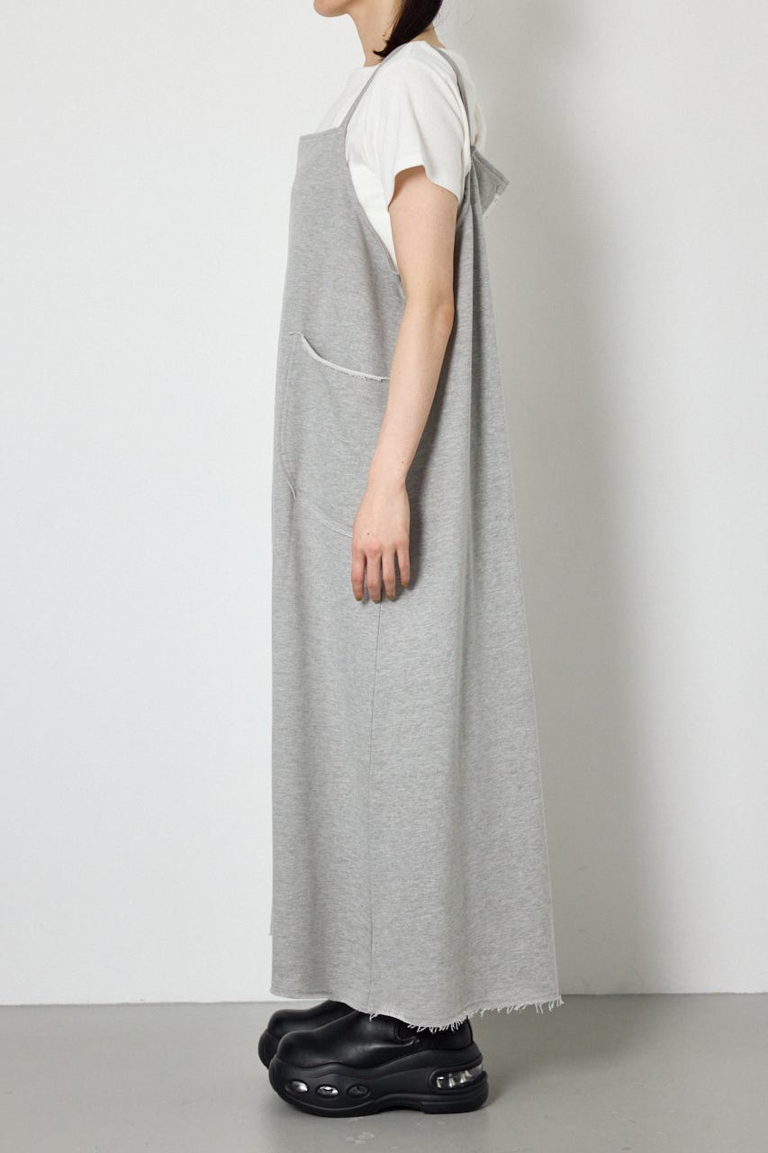ラフステッチネームスウェットワンピース T.GRY FREE