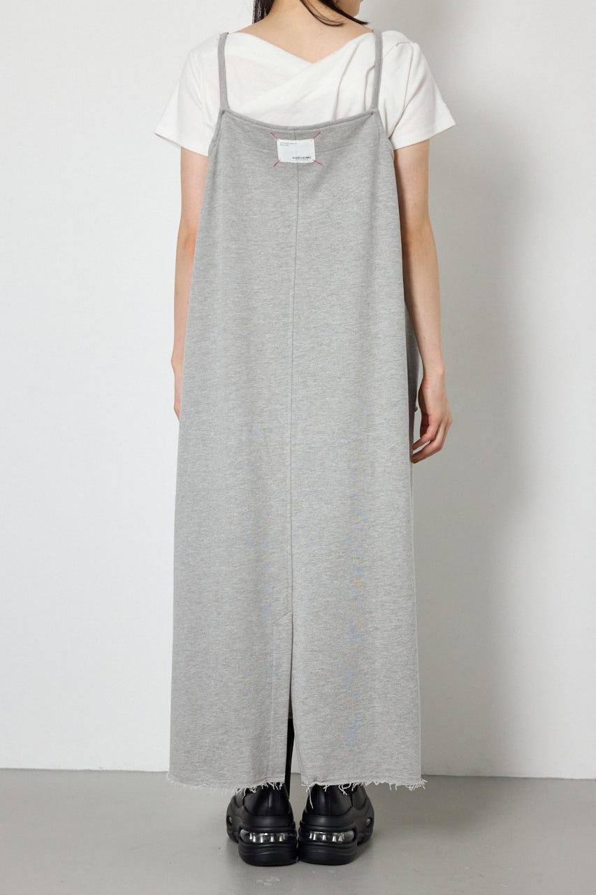ラフステッチネームスウェットワンピース T.GRY FREE