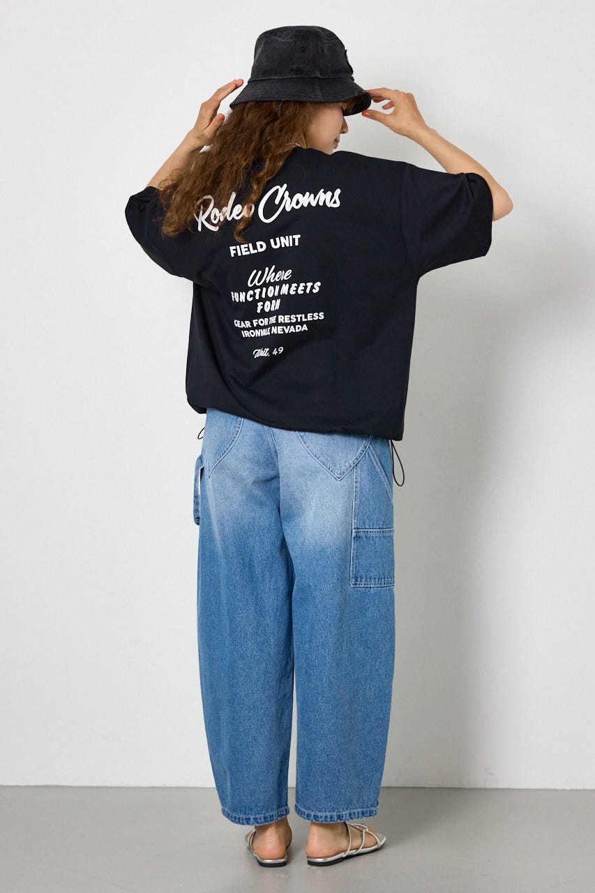 ロゴワイドカットトップス BLK FREE