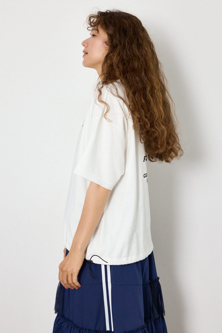 ロゴワイドカットトップス O/WHT FREE