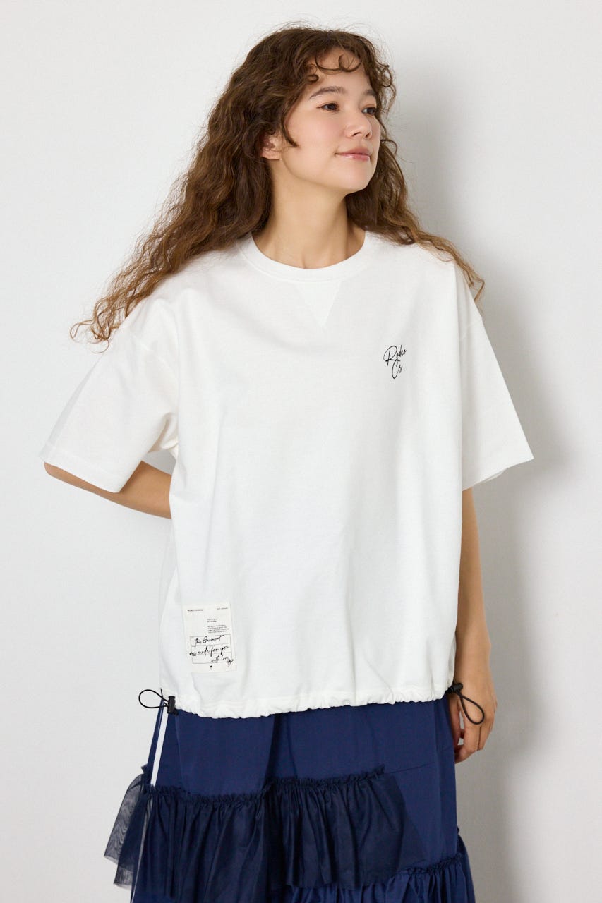 ロゴワイドカットトップス O/WHT FREE