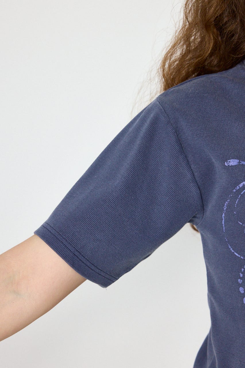 スパンリブピグメントTシャツ NVY S