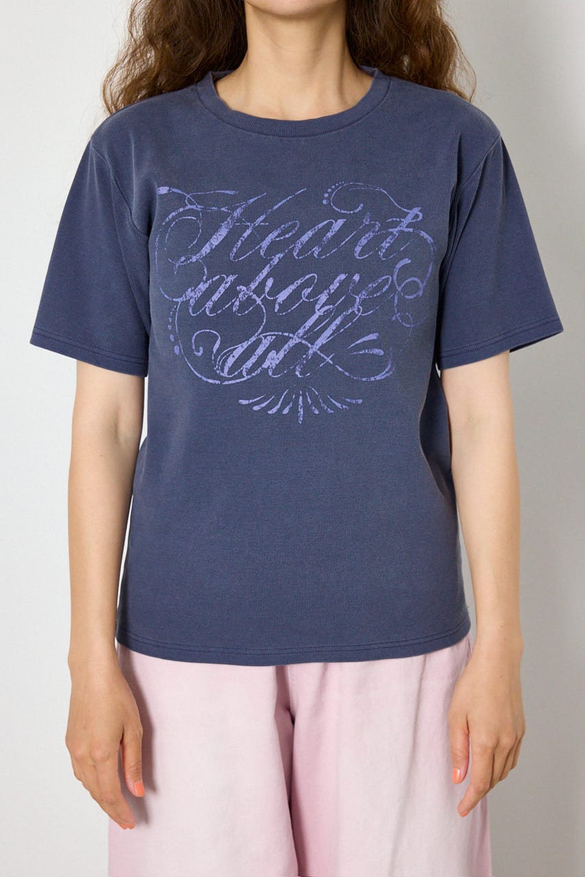 スパンリブピグメントTシャツ NVY S