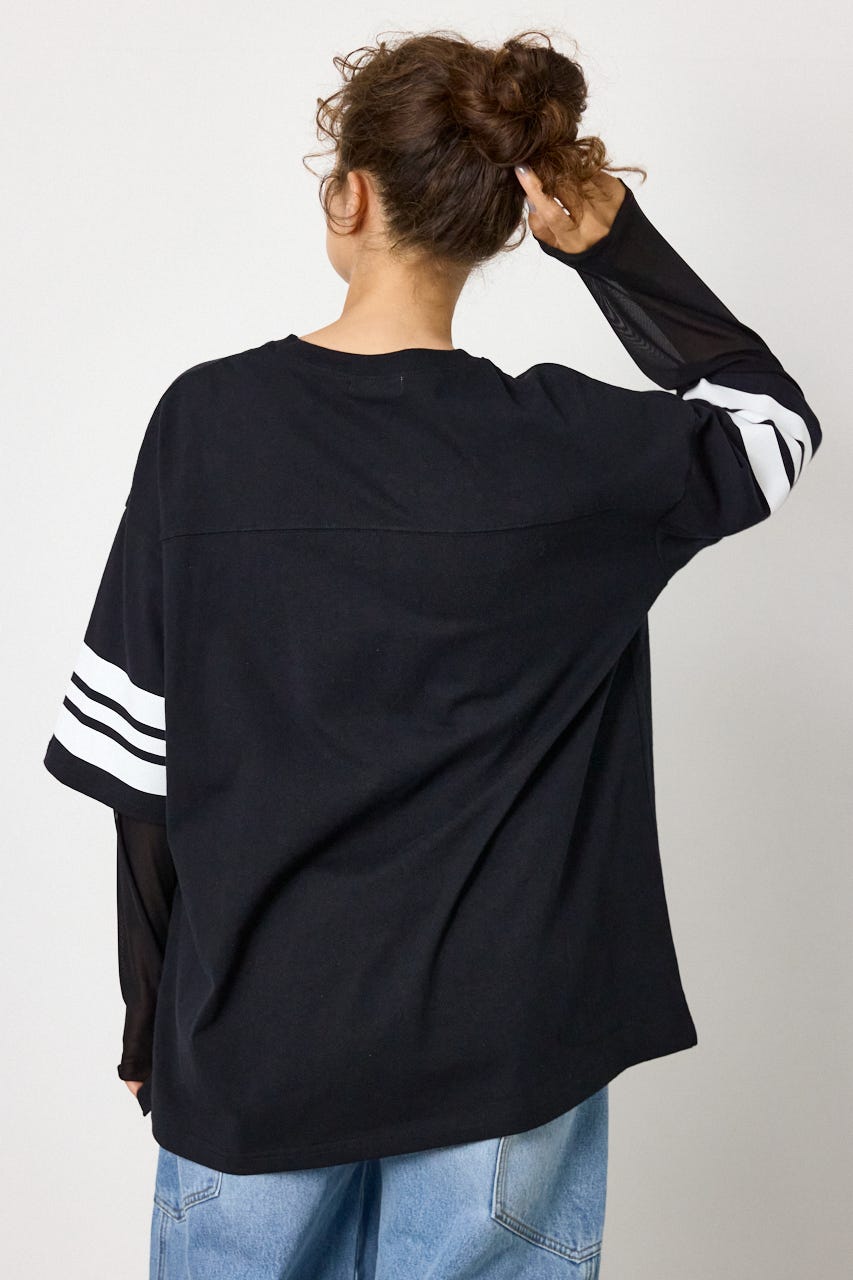 チュールレイヤードトップス BLK FREE