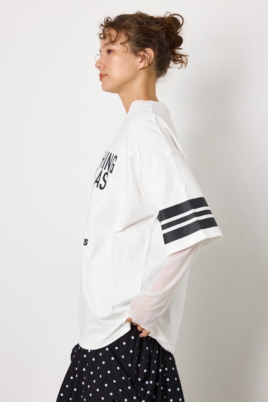 チュールレイヤードトップス WHT FREE