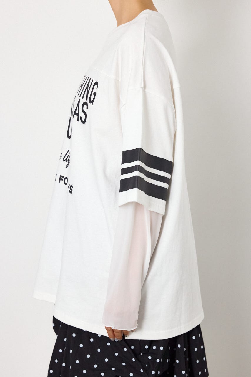 チュールレイヤードトップス WHT FREE